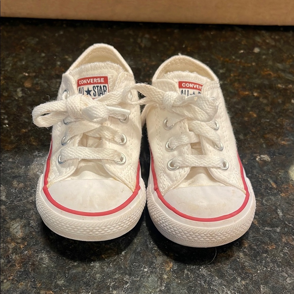 Converse White and Red Sneakers Classic Canvas Design